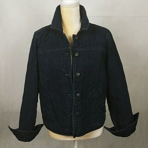 Christopher & Banks Quilted Denim Jacket